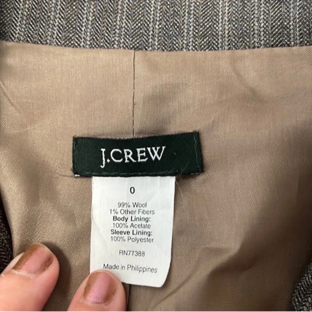 J. Crew Pinstriped Wool Blazer Vintage Academia  Career Corporate 90s Minimalist